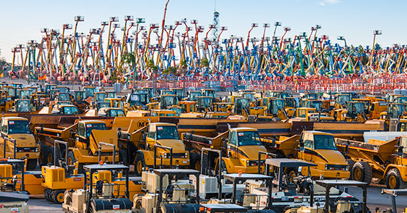 Ritchie Bros. Orlando yard full of equipment Ritchie Bros. Orlando yard full of equipment