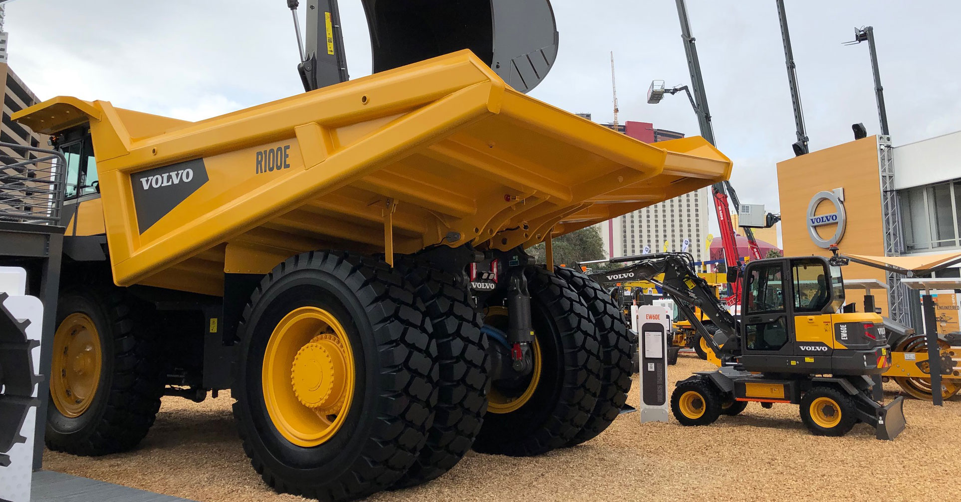 Volvo construction eqiupment Volvo R100E Rock truck at ConExpo 2020