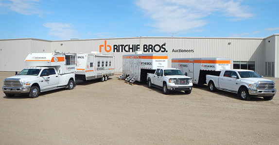 Our line-up of mobile auction vehicles, including PA booth, washrooms and more