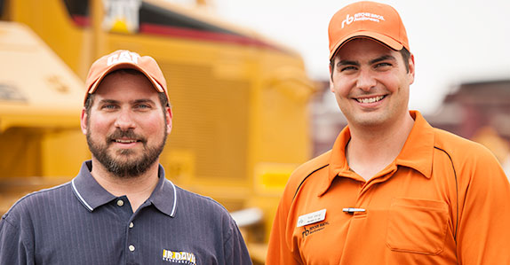 Tom Mastera, for Jr. Davis Construction Company, Inc., values the service he gets from Ritchie Bros., and his local representative