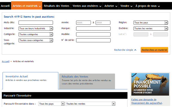 Consultez notre inventaire actuel de vente